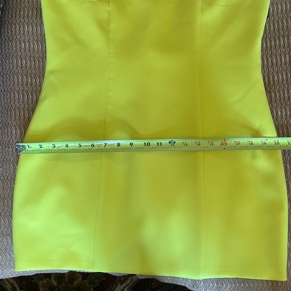 Retrofete Neon Yellow Strapless Mini Dress - Picture 5 of 8
